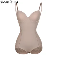 beonlema women sexy body shapewear bodysuit with underwire cup butt lifter shaper thin waist slimming underwear low back