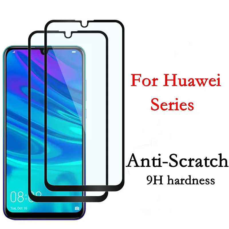 Защита для экрана из закаленного стекла Huawei Y6 Y9 P Smart 2019 Mate 20 10 P20 P30 Lite Nova3/3i Honor V20 8C 8X