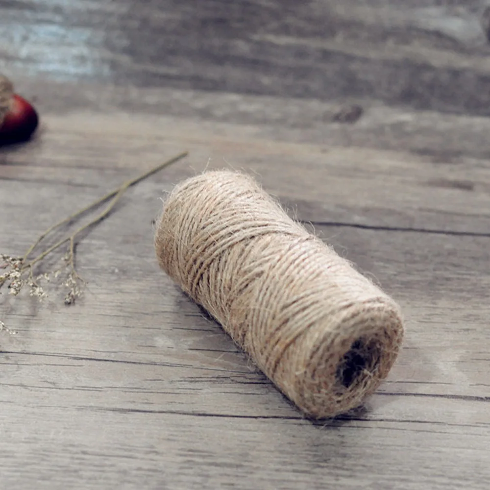 2 мм * 100 м один рулон мягкие натуральные джутовые домашние практичные украшения