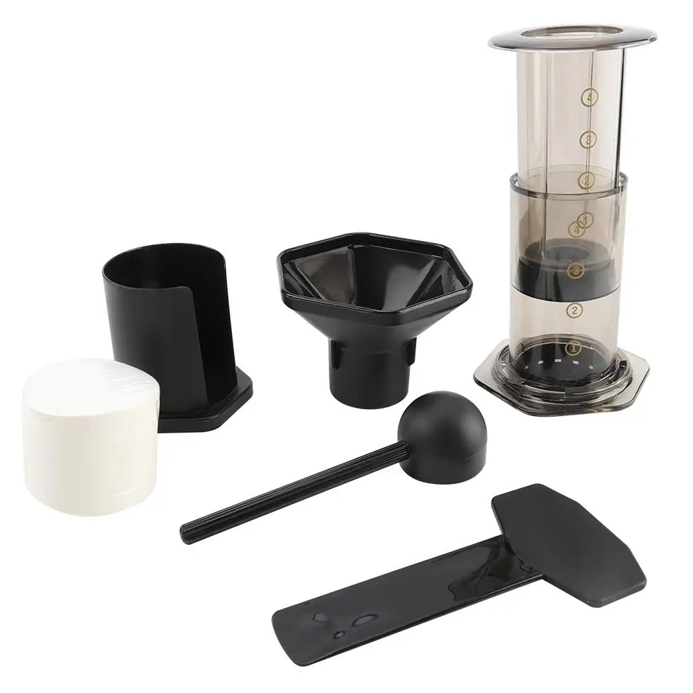

Espresso Coffee Pot Maker Kit Mini Grinder with Filter Paper New