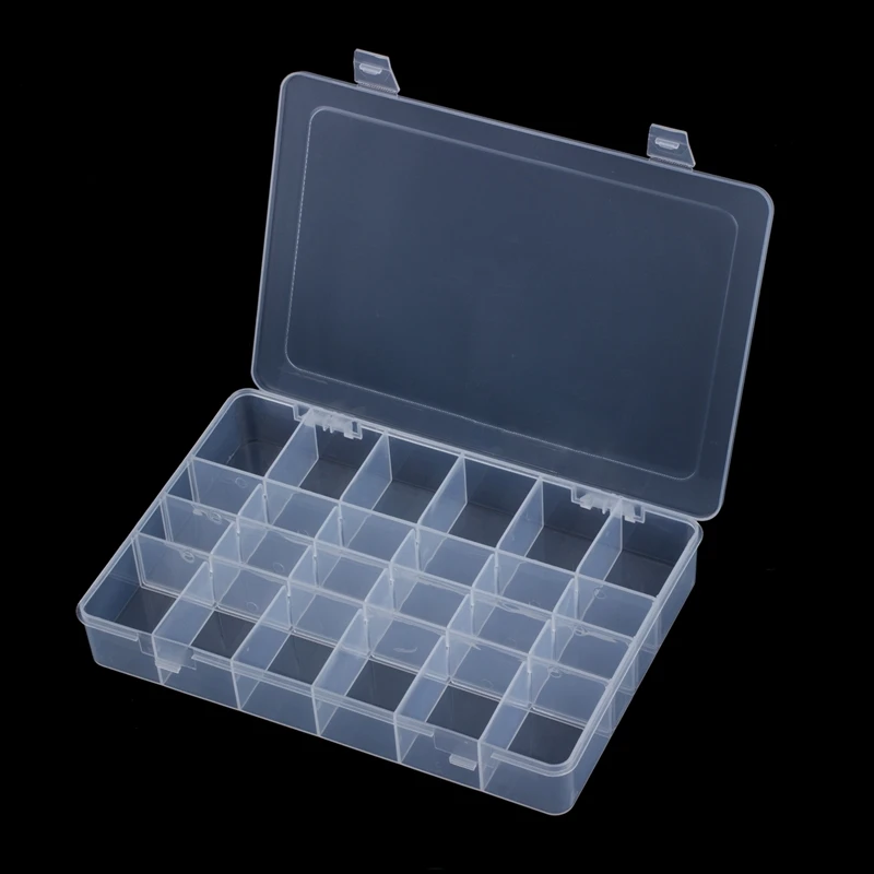 Прозрачный белый пластиковый 24 отсека приманка в виде рыбной головы ящик для