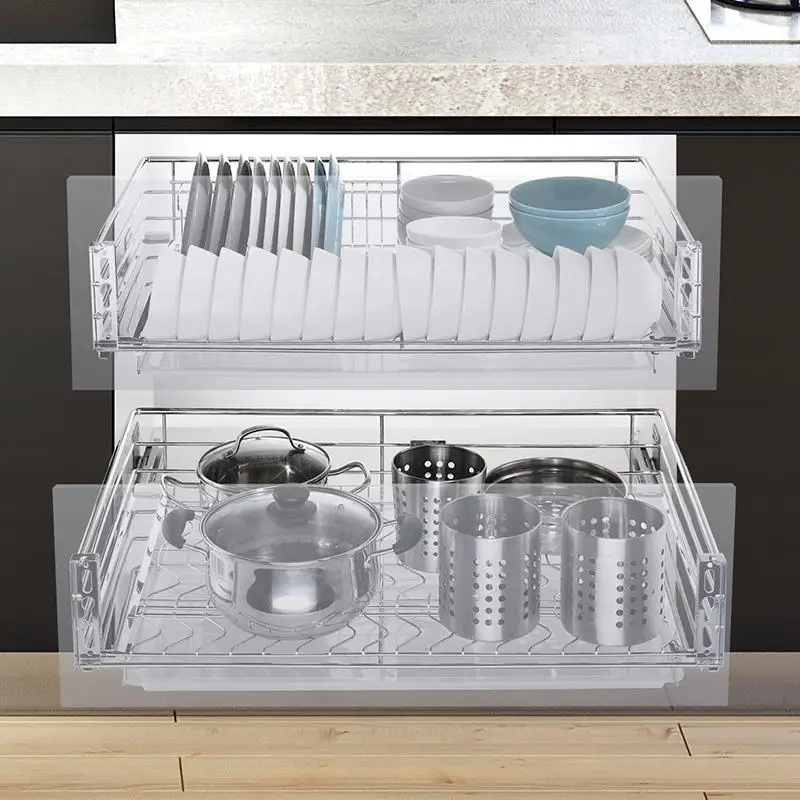 И ящик для шкафа мытья посуды Organizador из нержавеющей стали Cocina органайзер кухни