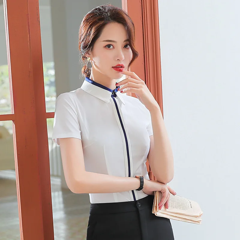 2019 Летняя Мода Blusas Femininas Элегантный для женщин блузки девочек Рубашка Короткий