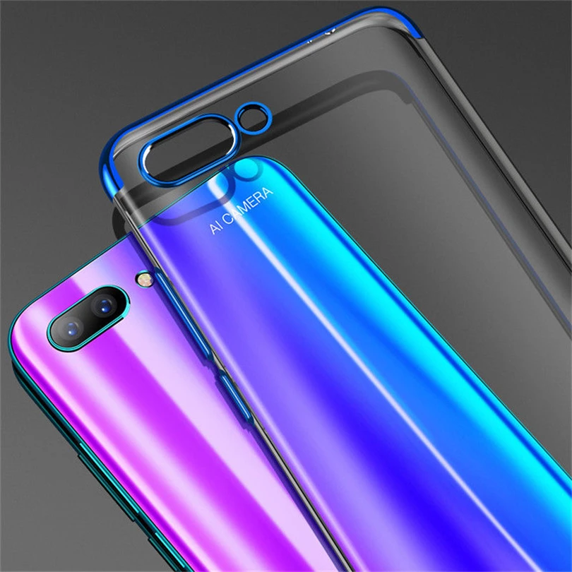 Тонкий Силиконовый ТПУ чехол для Huawei Y5 Y6 Y7 Prime 2018 Y9 2019 Гибридный Мобильный телефон