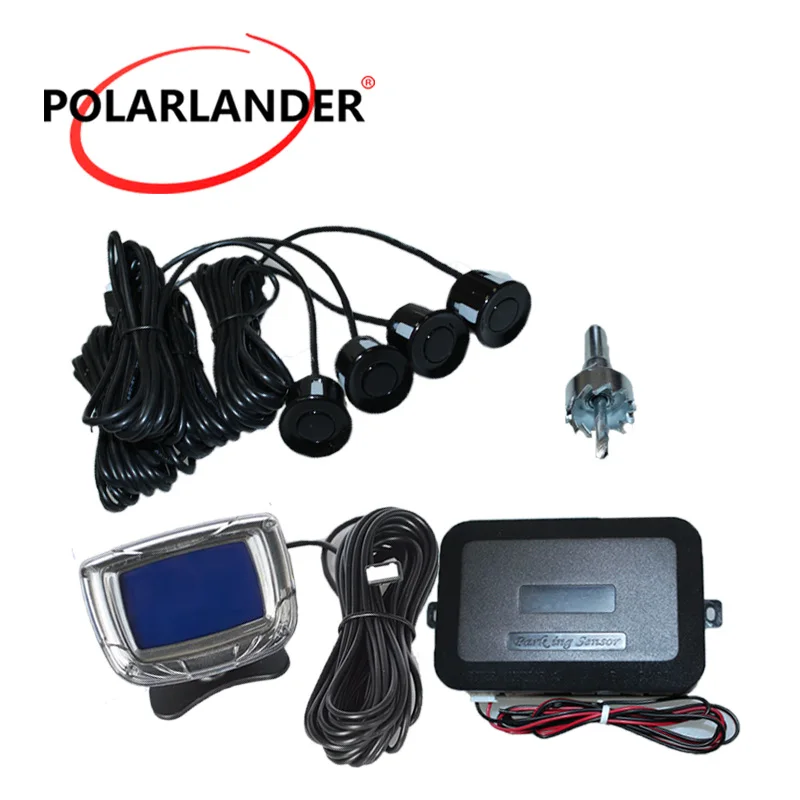 

Radar Monitor System liquid crystal display 12V 4 Sensors buzzing Display Car Reverse Backup
