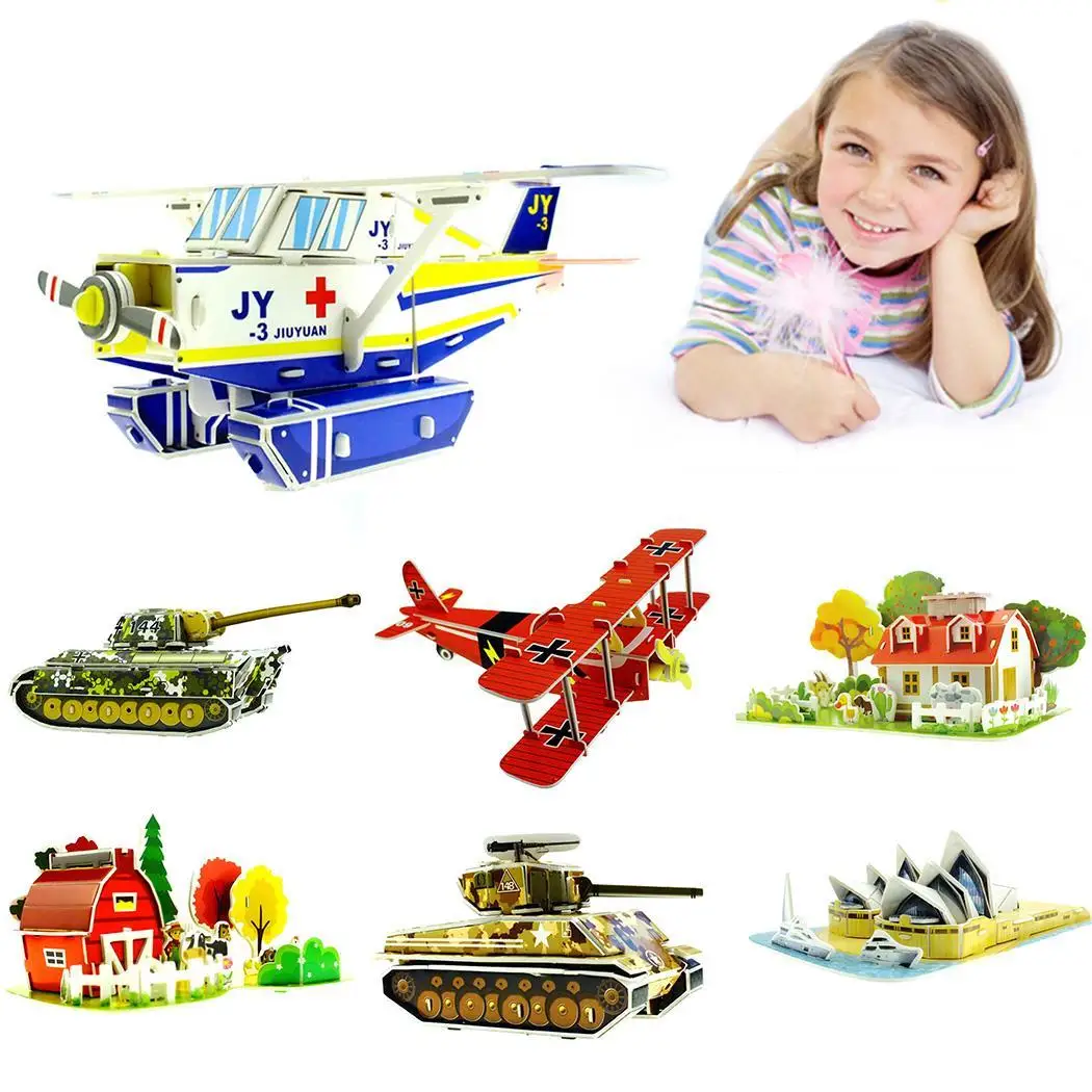 Новые детские игрушки в разных формах DIY 3D Puzzle Kit для детей старше лет как показано
