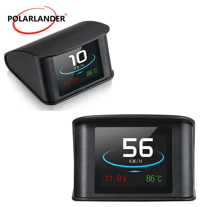 

Temperature Gauge Diagnostic Consumption Data HUD Display OBD 2 P10 2.2 Inch Digital speedometer Heads Up smart computer