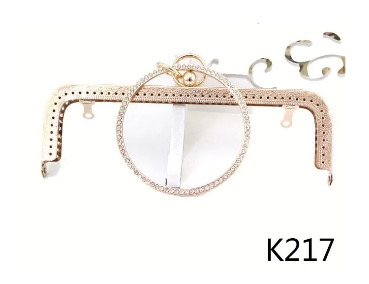 20cm Square Bracelet Handle Imitation Diamond -Studded Metal Purse Frame DIY Handbag Accessories 2pcs/lot Obag | Багаж и сумки