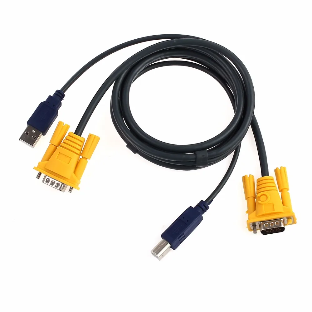 Коммутатор eSYNiC с 4 портами USB 2 0 KVM для клавиатуры мыши монитора VGA ПК ноутбука блок
