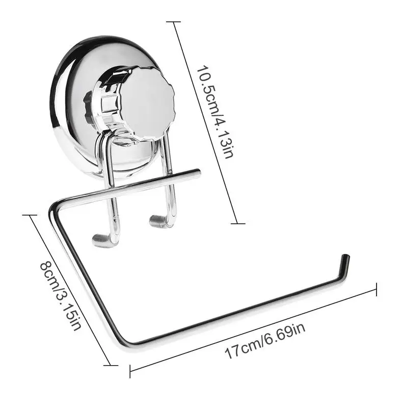 Bathroom Sucker Restroom Toilet Roll Paper Punch Free Tissue Holder Strong Suction Napkin Rack Hook Towel Hanging Rod | Дом и сад