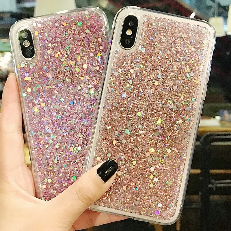 Наклейки на ногти сердечки чехол для iphone X XR XS MAX Жидкий зыбучие пески 6 S 7 8 Plus
