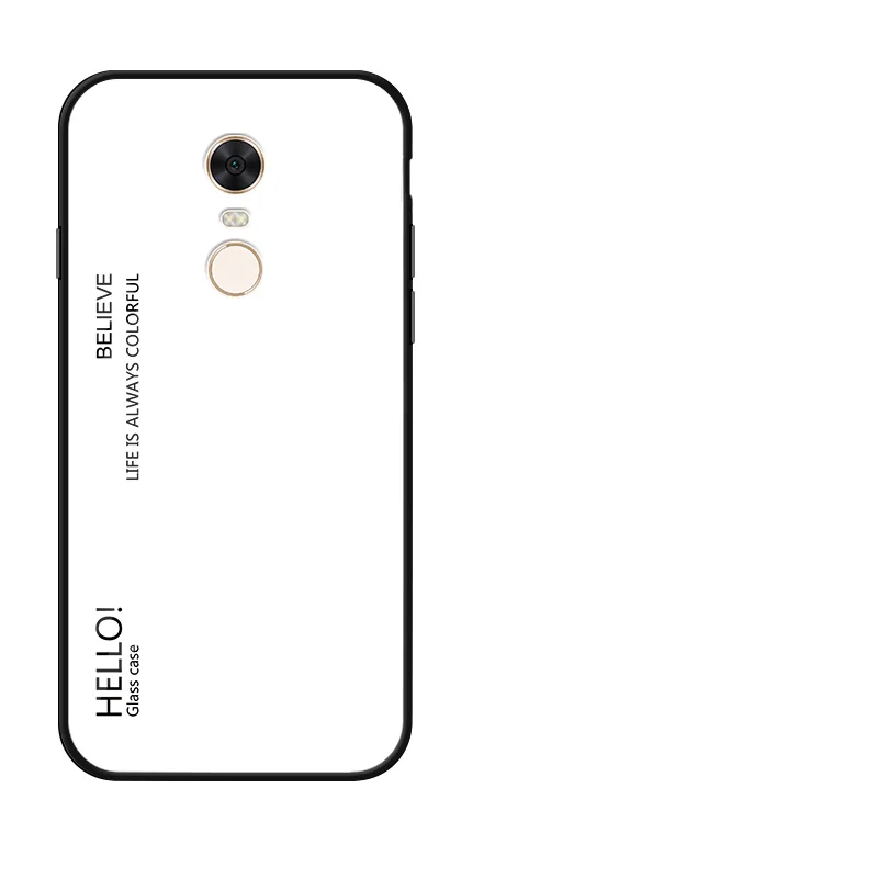 Градиентный чехол из закаленного стекла для телефона Xiaomi Redmi Note 6 Pro 4X 5 plus 5A 6A S2