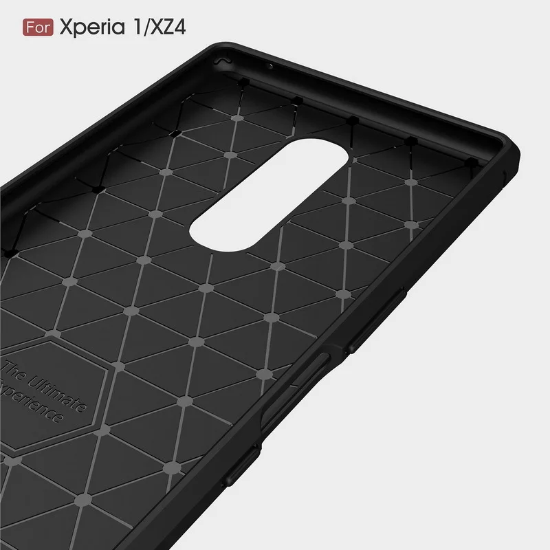 Luxury Carbon Fiber Soft Silicone Case Cover For Sony Xperia 1 XZ4 Compact XZ3 XZ2 Premium XZ1 XZ XZS XA3 XA2 Plus XA1 |