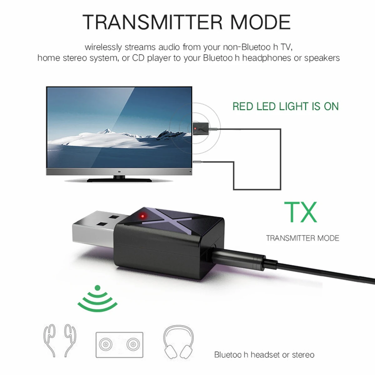 Передатчики приемника SOONHUA USB Bluetooth 5 0 беспроводной аудио музыкальный стерео