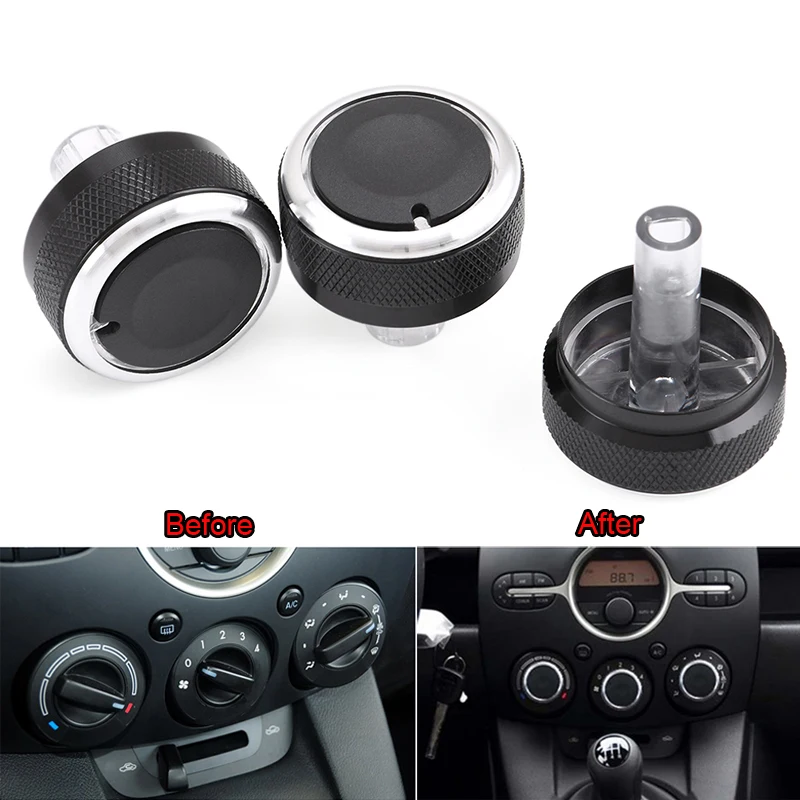ABS кольцевая ручка A/C Climate Switch Накладка для peugeot 206 207 Citroen Picasso|Переключатели и