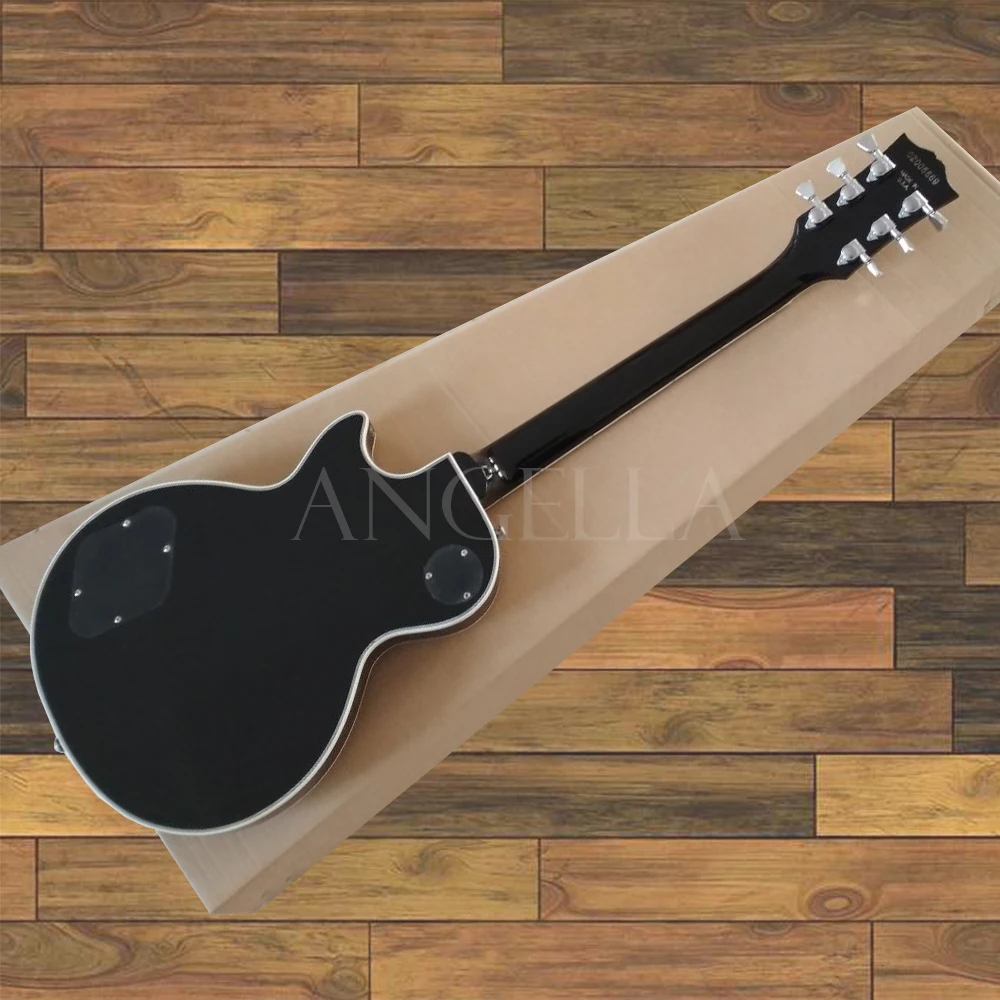 Одежда высшего качества Gib lesp custom gloss black электрогитара с nickelage Аппаратные