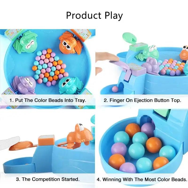 

Practical Animal Eating Beans Game Multiplayer interactive toy family games Toys Gluttonous Animal for Indoor with 20 beads
