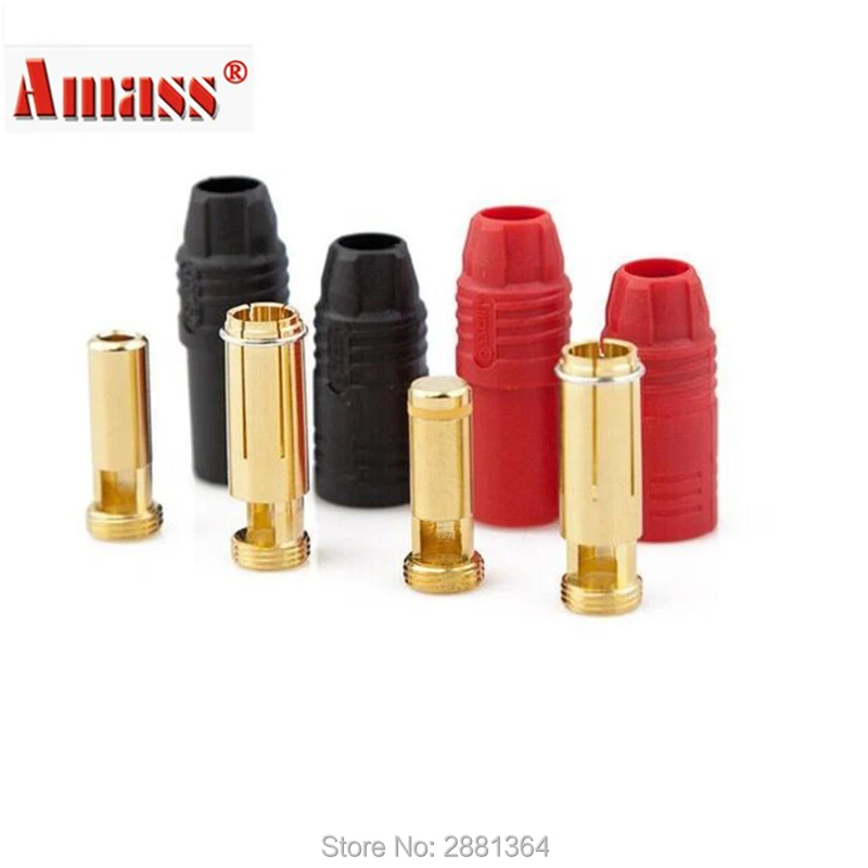 1 комплект оригинальный Amass AS150 позолоченный штекер типа "банан" 7 мм