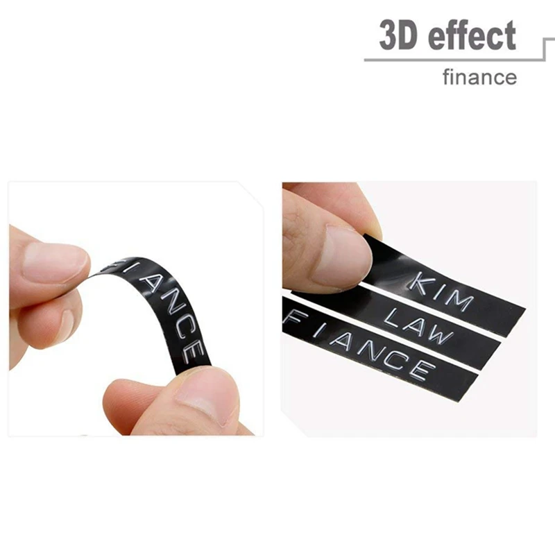 Unistar 6 рулонов тиснения совместимы с Dymo 3D этикетки ленты тиснение пластиковые 9 мм