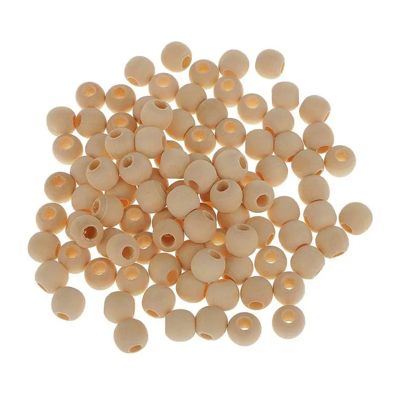 1 pack of 20 round single holes large natural wood beads - 12 mm | Украшения и аксессуары