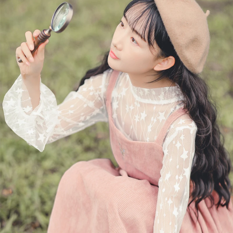 2019 новый весенне летний женский кружевной комплект платье Женский сетчатый топ +