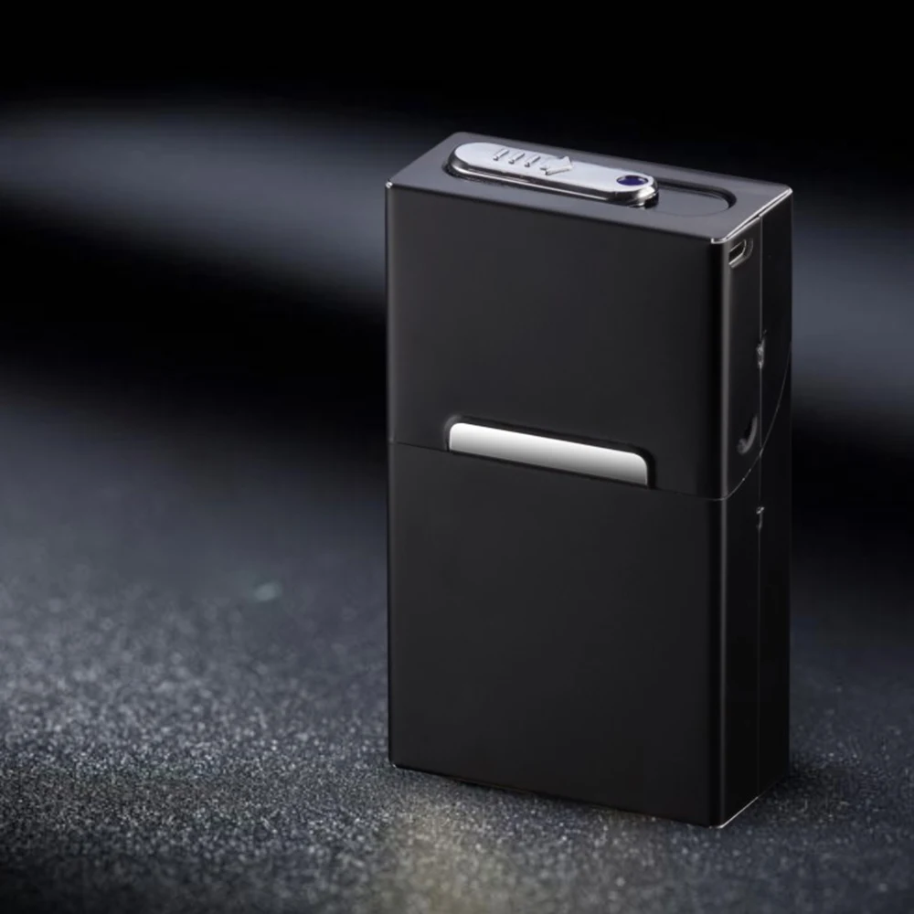2в1 сигаретная коробка с зажигалкой Электронная Зажигалка USB перезаряжаемая для