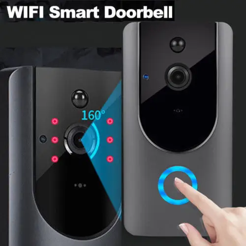 Беспроводной умный дверной звонок WiFi видео-дверной Двусторонняя обратная связь