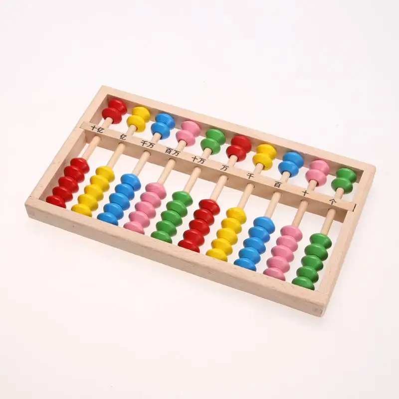 Монтессори Деревянные Бусины Abacus для детей Счетный номер раннего обучения