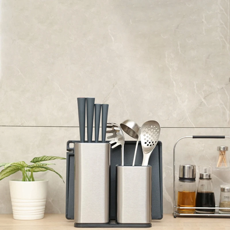 Держатель для ножей Кухня из нержавеющей стали Стойка разделочная доска