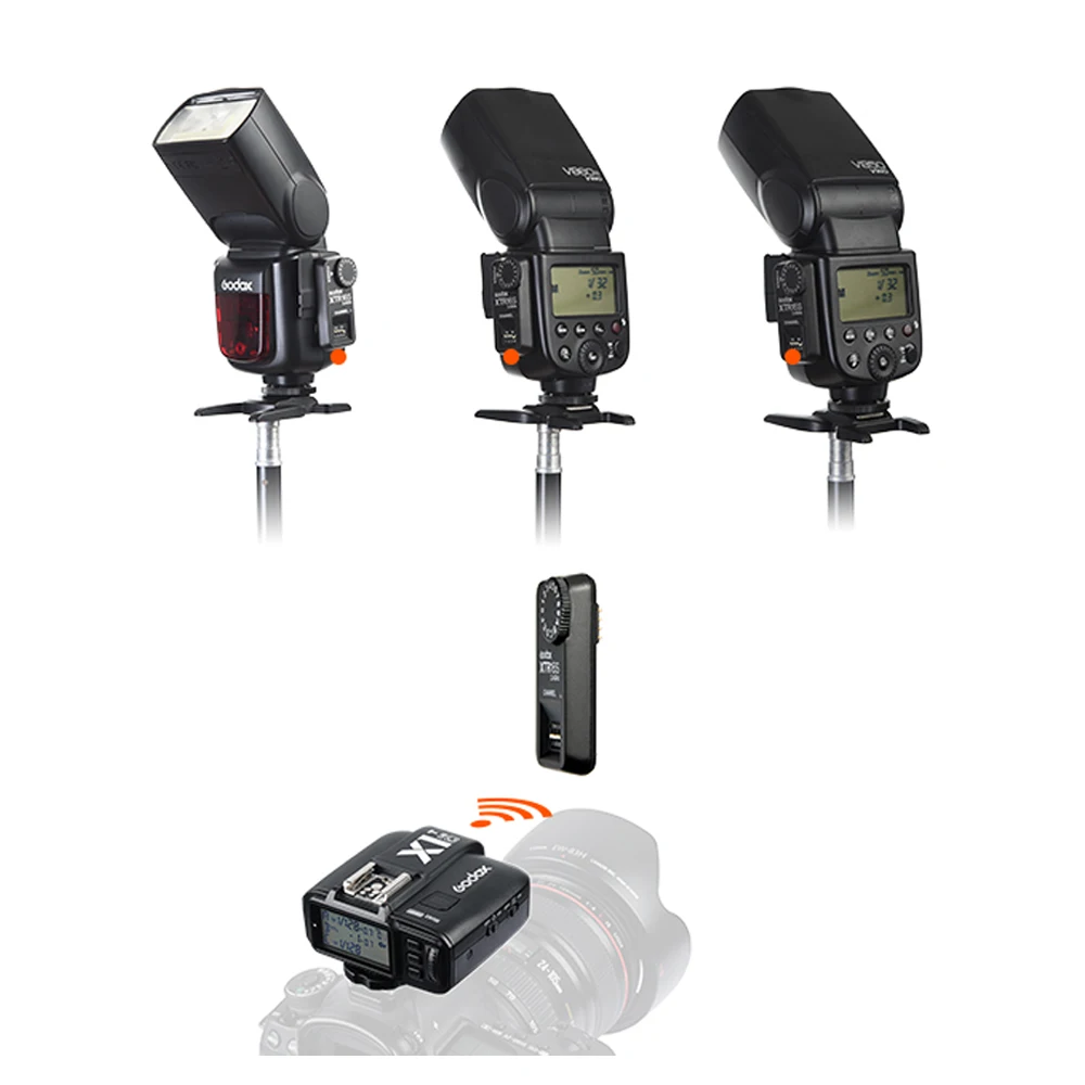 Godox XTR-16S Wireless 2.4G Power Control Flash Receivers + X1T-C TTL Transmitter For Canon V850 V860C V860N |