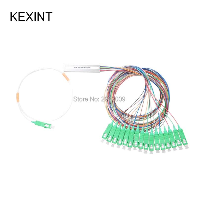 KEXINT волоконно оптический разветвитель plc 1X16/мини модуль 0 9 1 м с разъемом SC/APC/10