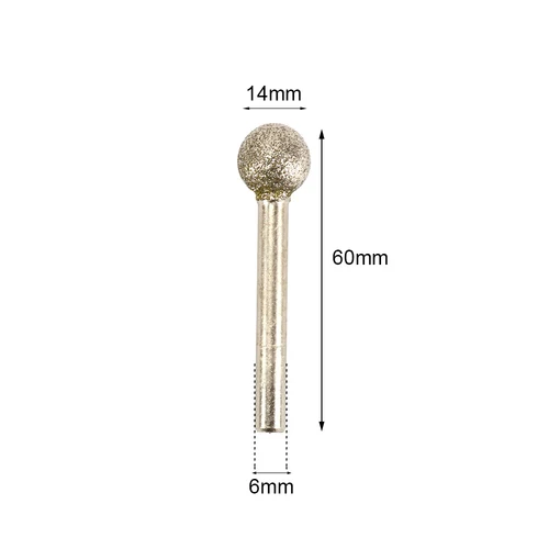 20 шт. сферические алмазные насадки для дрели 14 мм хвостовик 1/4 дюйма | Инструменты