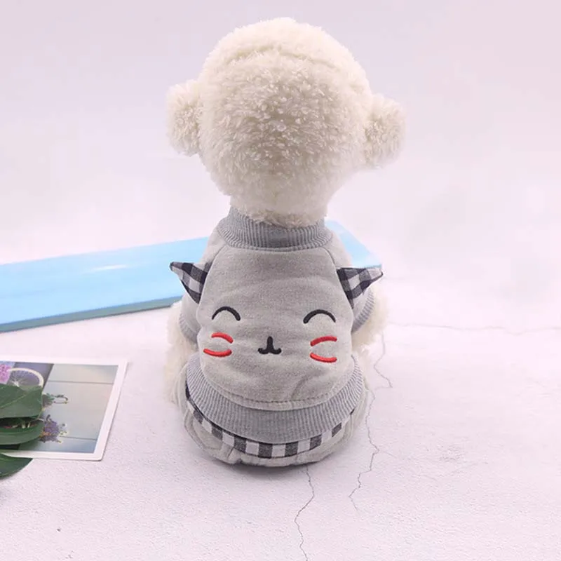 Комбинезоны для собак с 3D рисунком котенка хлопковые пижамы одежда маленьких