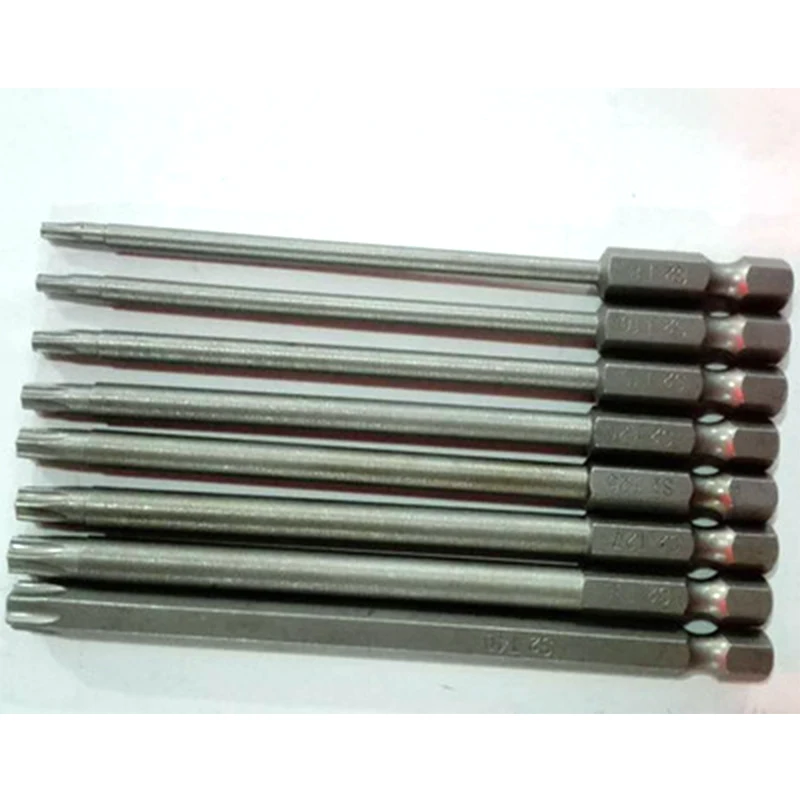 8Size/Set Electric 100mm Length Magnetic Torx Screwdriver Bits Set Tools T8 T10 T15 T20 T25 T27 T30 T40 | Инструменты