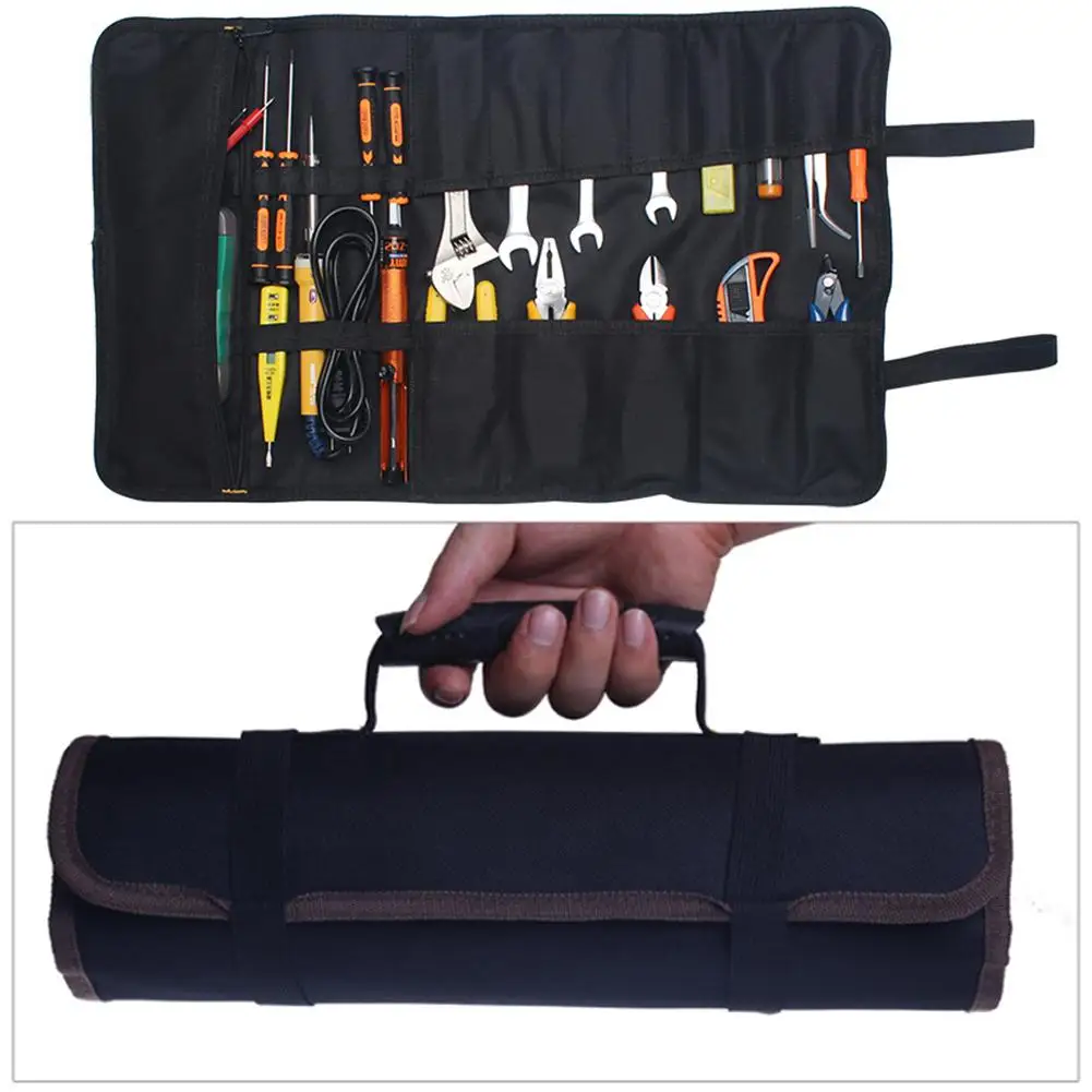 

Tool Bag Organiser With Adjustable Shoulder Strap Wide Open Mouth Storage Bag For Power Tools Hardware With Tools