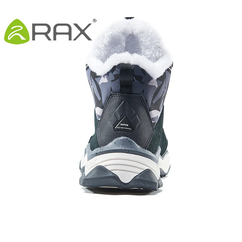 RAX Winter Men Hiking Boots Waterproof Outdoor Professional Trekking Boots for Men Lightweight Mountain Walking Shoes Men