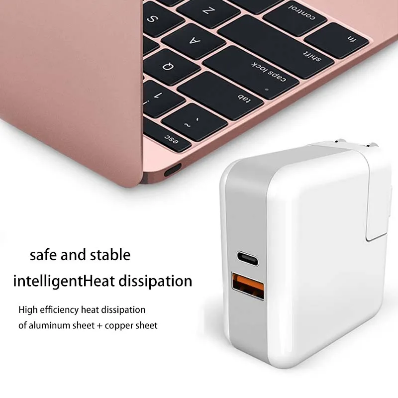 QC3.0 зарядное устройство type C PD для Apple Iphone8/X/PLUS/Mac Book huawei mate notebook складное двойное U