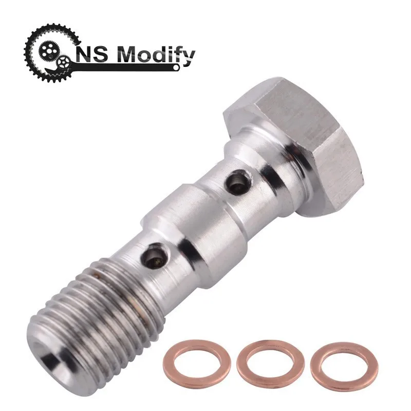 Винт NS Change M10x1.0 с двойным болтом банджо для тормозного шланга Brembo главный цилиндр