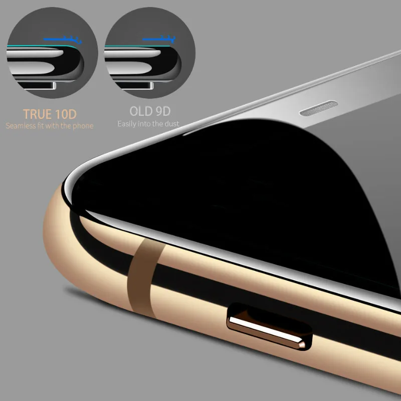 10D Защитное стекло для IPhone 6 6s 7 8 Plus XR X стекло полное покрытие для IPhone Xs Max защита экрана закаленное стекло