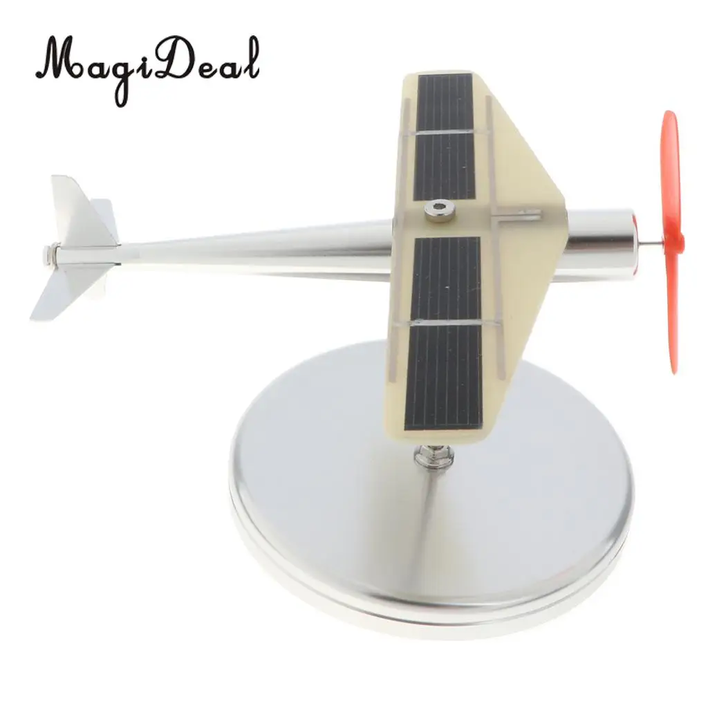 

Metal Solar Powered Propeller Rotating Aircraft Plane Auto Car Ornament Showcase Display Collection Toy