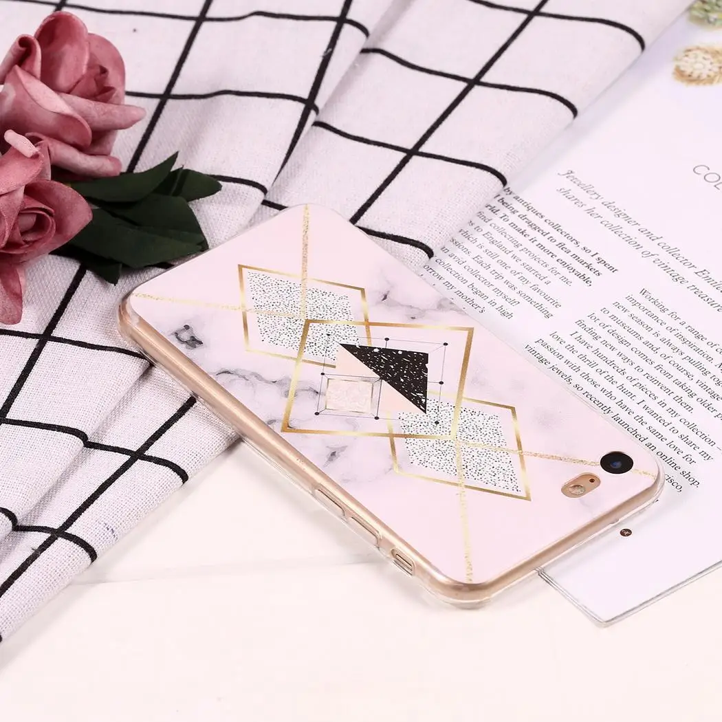 Unisex Fashion Geometric Back Cover Phone Case Multicolor Protective | Mobile Cases &amp Covers