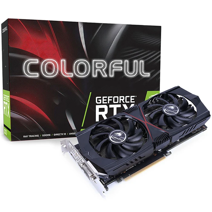 Оригинальная Красочная видеокарта GeForce RTX 2060 6 ГБ игровая GT 8 контактная с двумя