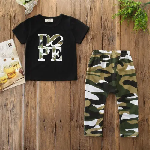 CA Toddler Kid Baby Boy T-shirt Tops+Long Pants Leggings Outfit 2Pcs Clothes Set | Детская одежда и обувь