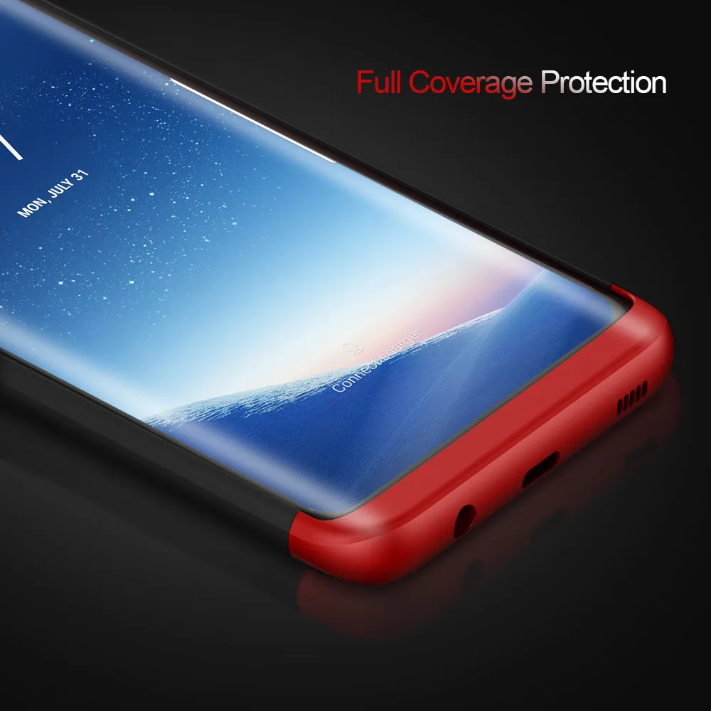 KISSCASE 360 чехол для полной защиты samsung S7 S6 Edge защитный телефона Galaxy S8 плюс Чехол 3 в 1