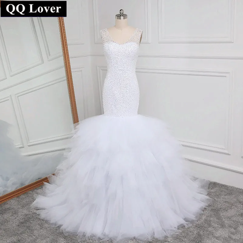 Женское свадебное платье с бусинами QQ Lover роскошное сексуальное невесты в