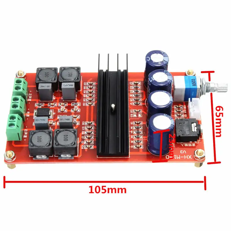 LEORY 1 шт. TPA3116 2*100 W D2 двухканальный цифровой аудио усилитель доска 12 V-24 V для Arduino |