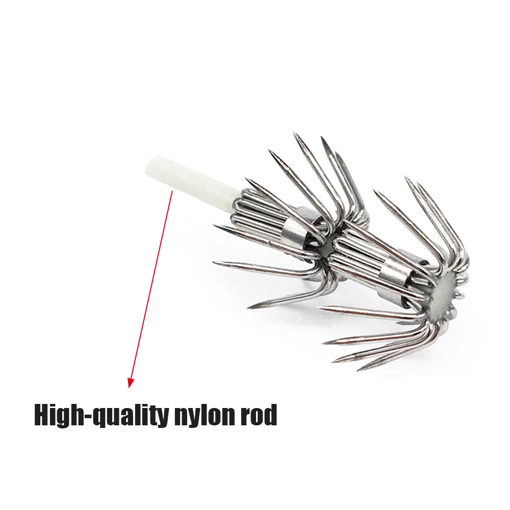 20 шт. рыболовные крючки светящиеся для зажима кальмаров искусственная кожа