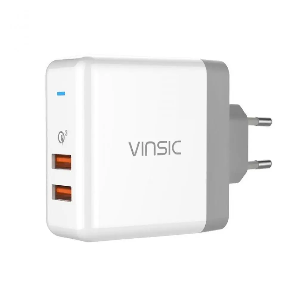 Vinsic 36 Вт Quick Charge 3 0 QC3.0 Dual USB Wall Зарядное устройство путешествия для телефона я/iPad
