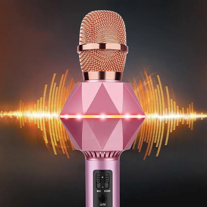 Беспроводной Bluetooth динамик KTV мини домашний микрофон Микрофон модная вспышка