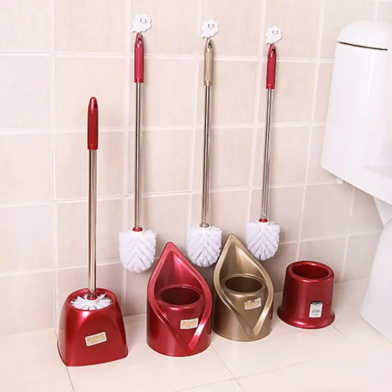 

Creative Stainless Steel Toilet Brush Bathroom Long Handle Wash Toilet Brush Cleaning Brush Set Cleaning Supplies Drop Shipping